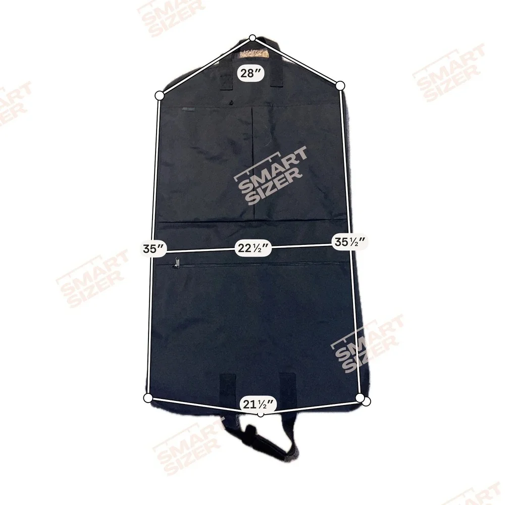 WallyBags 40‎ Inch Garment Bag with WallyLock Hanger Clamp Black Travel Suit Bag